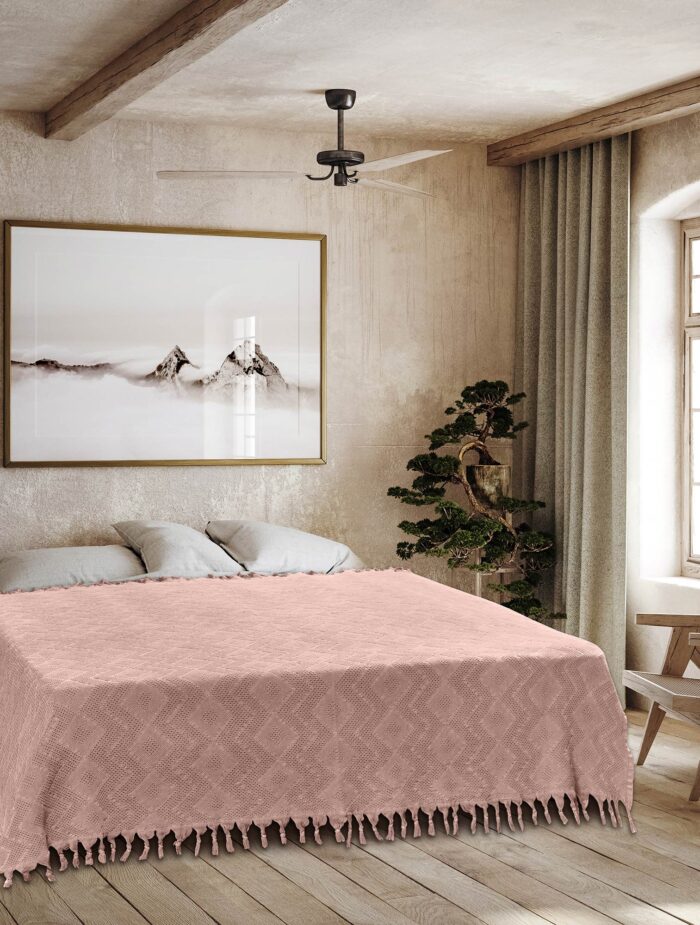 Κουβέρτα Πικέ Ζακάρ TIFOON PINK