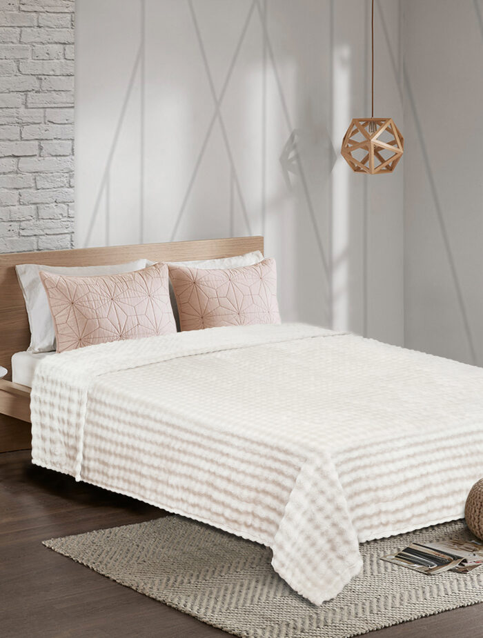 Κουβέρτα Fleece PUFFELLA ECRU