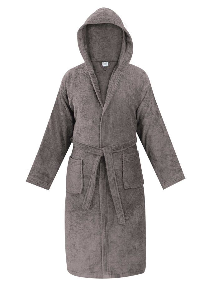 Μπουρνούζι με κουκούλα OLIA TAUPE